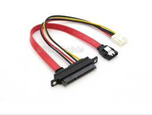 Cerradura SATA 22pin a enganche de 7pin SATA con Cable de 4 pines pequeño